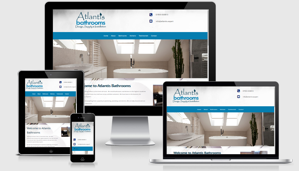 Atlantis Bathrooms website design
