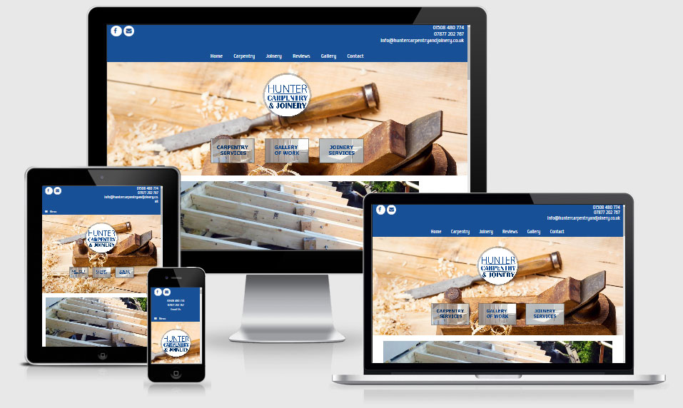 Website design for Hunter Carpentry and Joinery